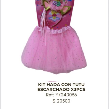 Kit Hada con Tutu Escarchado x 3 unidades