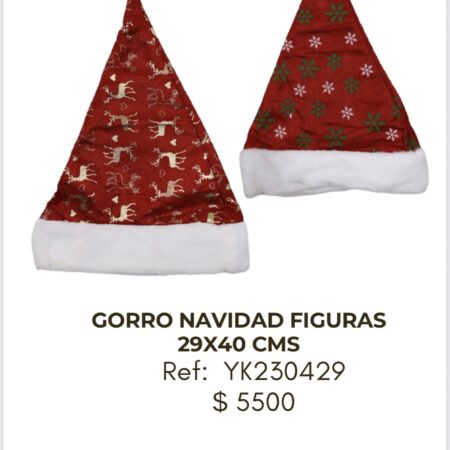 Gorro Navidad Figuras 29x40cm