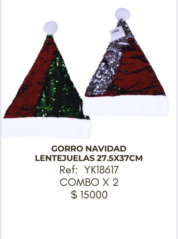 screenshot-60 Gorro Navidad Lentejuelas 27.5x37cm x 2 unidades