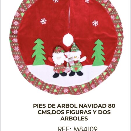 Pies de Árbol Navidad 80 cm, 2 figuras, 2 árboles