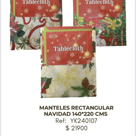 Manteles Rectangulares Navidad 140 x 220 cm